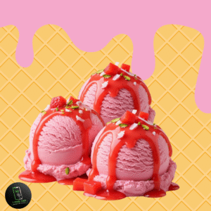 ICE CREAM STRAWBERRY 3 SCOOP (CRT)