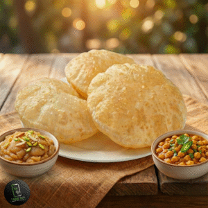 HALWA PURI WITH CHANAY 1 PCS ( 9AM TO 11:59 AM)