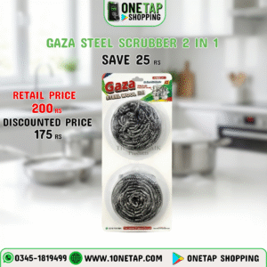GAZA STEEL SCRUBBER 2 IN 1